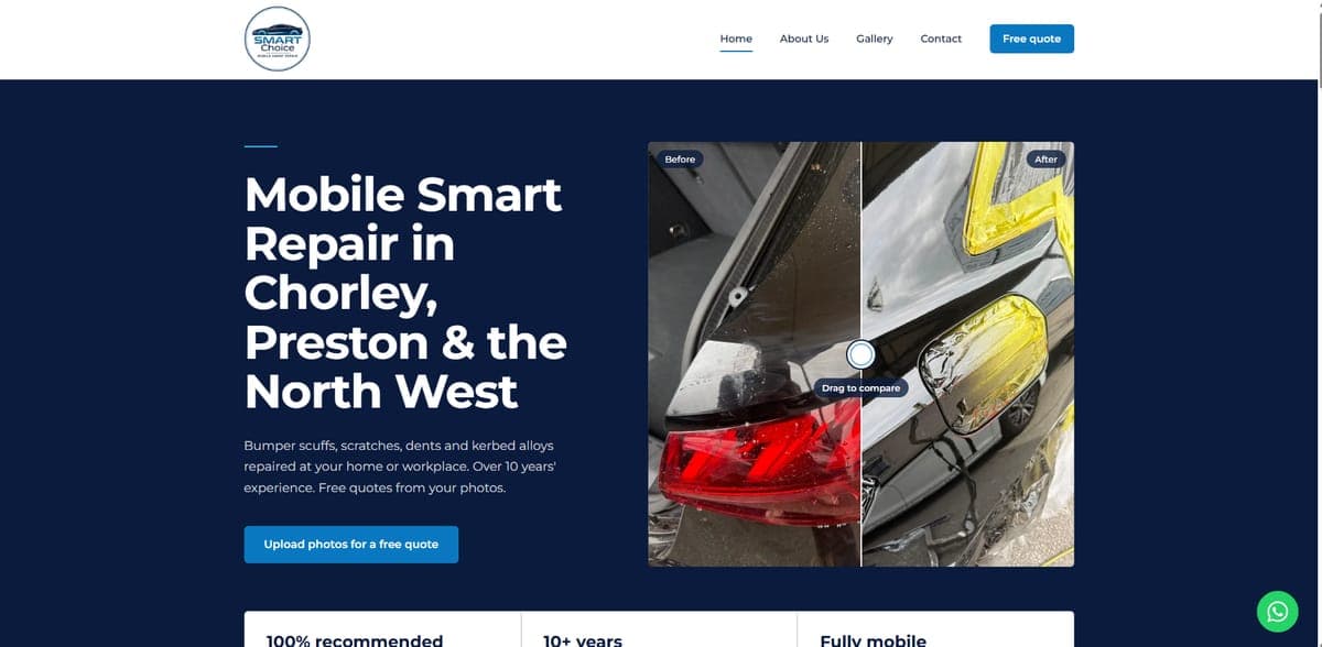 SMART Choice Repair website preview